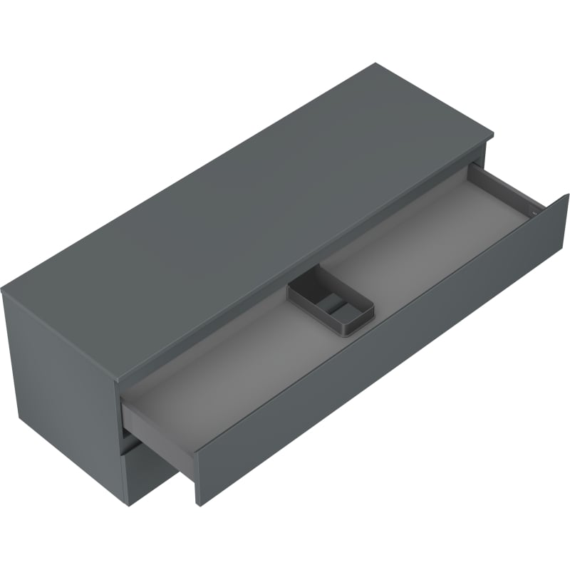 Mexen Orio meuble de salle de bain sous lavabo 140 cm avec plateau, 2 tiroirs, graphite mat - 91A10-14047-2-BFFC66