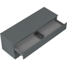 Mexen Orio meuble de salle de bain sous lavabo 140 cm avec plateau, 2 tiroirs, graphite mat - 91A10-14047-2-BFFC66