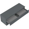 Mexen Orio meuble de salle de bain sous le lavabo 140 cm avec plateau, 2 tiroirs, graphite mat - 91A10-14047-2-BFFC66
