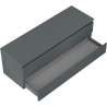 Mexen Orio meuble de salle de bain sous lavabo 140 cm avec plateau, 2 tiroirs, graphite mat - 91A10-14047-2-BFFC66