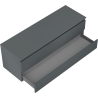 Mexen Orio meuble de salle de bain sous le lavabo 140 cm avec plateau, 2 tiroirs, graphite mat - 91A10-14047-2-BFFC66
