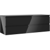 Mexen Orio meuble de salle de bain sous-lavabo 140 cm avec plan, 2 tiroirs, noir brillant - 91A10-14047-2-BFFC70