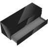 Mexen Orio meuble de salle de bain sous-lavabo 140 cm avec plan, 2 tiroirs, noir brillant - 91A10-14047-2-BFFC70
