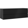 Mexen Orio meuble de salle de bain sous lavabo 140 cm avec plan de travail, 2 tiroirs, noir mat - 91A10-14047-2-BFFC71