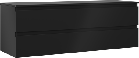 Mexen Orio meuble de salle de bain sous lavabo 140 cm avec plan de travail, 2 tiroirs, noir mat - 91A10-14047-2-BFFC71