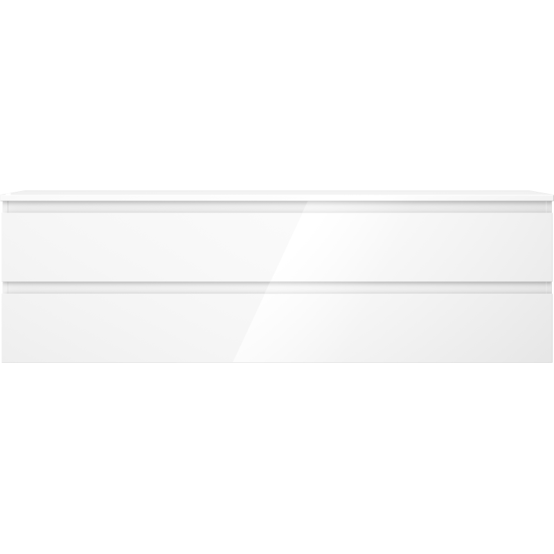 Mexen Orio meuble sous-lavabo 160 cm avec plateau, 2 tiroirs, blanc brillant - 91A10-16047-2-BFFC00