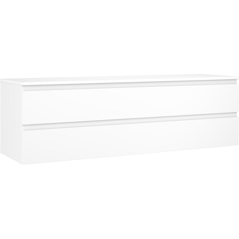 Mexen Orio meuble de salle de bain sous-lavabo 160 cm avec plan, 2 tiroirs, blanc mat - 91A10-16047-2-BFFC01