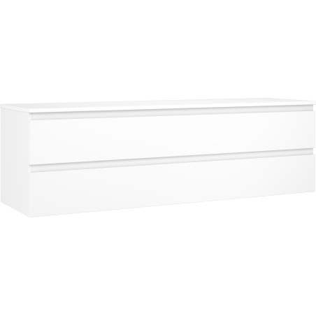 Mexen Orio meuble de salle de bain sous lavabo 160 cm avec plateau, 2 tiroirs, blanc mat - 91A10-16047-2-BFFC01
