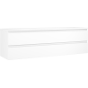 Mexen Orio meuble de salle de bain sous lavabo 160 cm avec plateau, 2 tiroirs, blanc mat - 91A10-16047-2-BFFC01