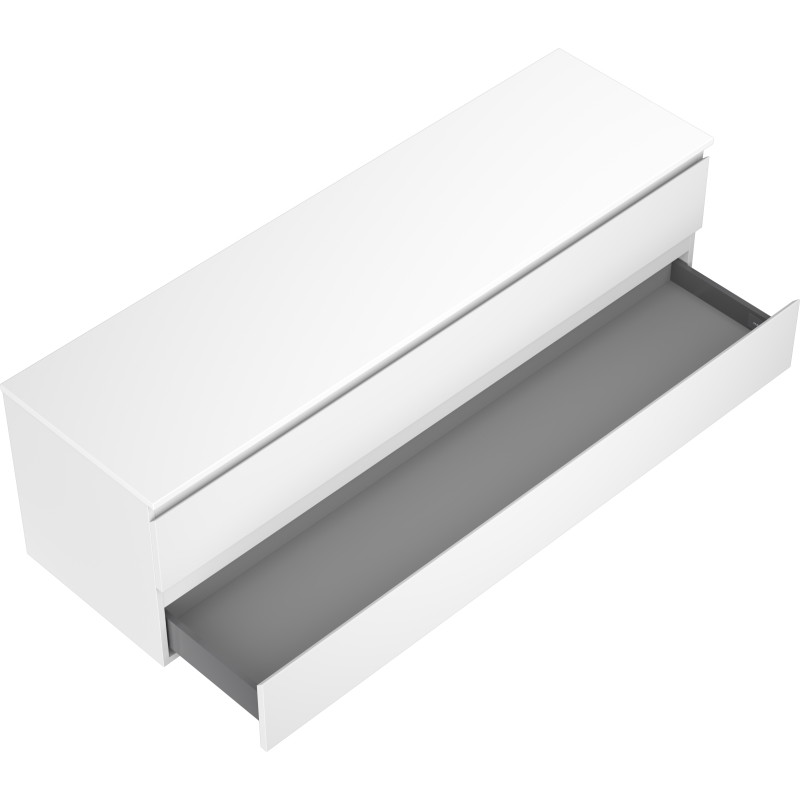 Mexen Orio meuble de salle de bain sous-lavabo 160 cm avec plan, 2 tiroirs, blanc mat - 91A10-16047-2-BFFC01