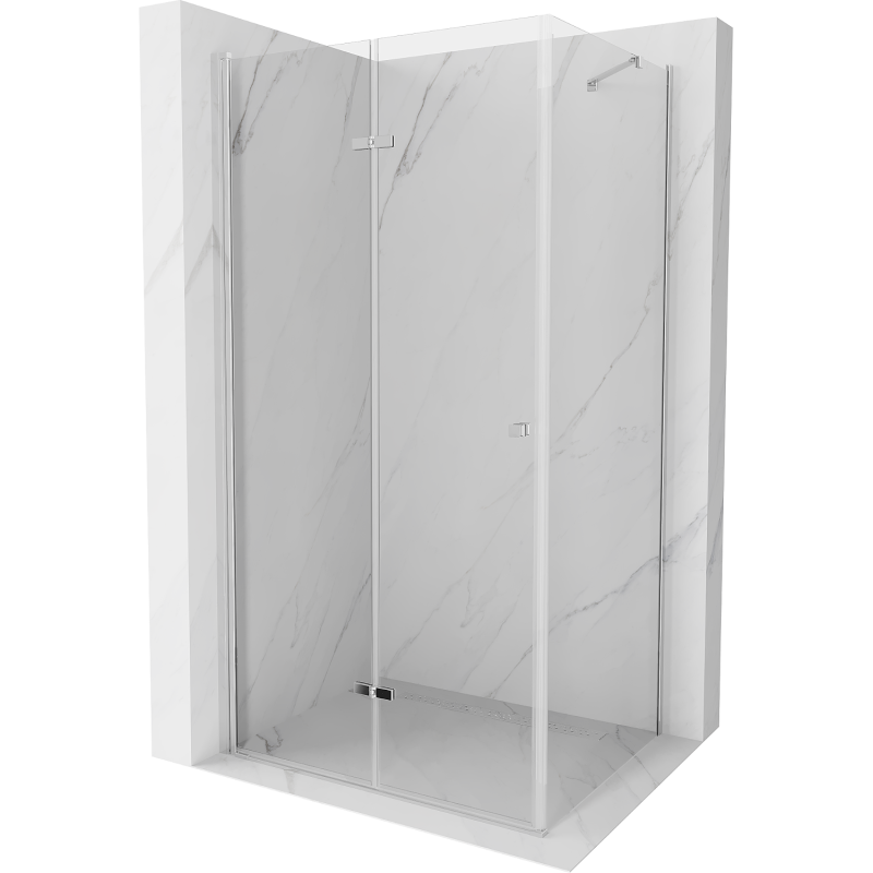 Mexen Lima cabine de douche pliante 100 x 80 cm, transparent, chromé - 856-100-080-01-00