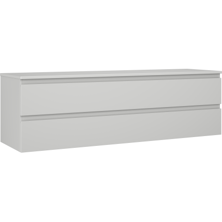 Mexen Orio meuble de salle de bain sous-lavabo 160 cm avec plateau, 2 tiroirs, gris mat - 91A10-16047-2-BFFC62