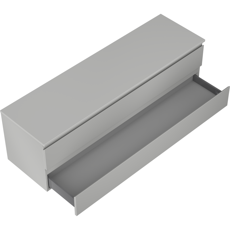 Mexen Orio meuble de salle de bain sous lavabo 160 cm avec plateau, 2 tiroirs, gris mat - 91A10-16047-2-BFFC62