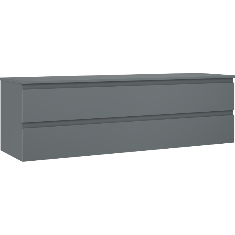 Mexen Orio meuble de salle de bain sous lavabo 160 cm avec plateau, 2 tiroirs, graphite mat - 91A10-16047-2-BFFC66