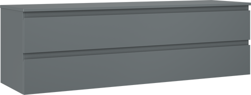 Mexen Orio placard de salle de bain sous lavabo 160 cm avec plateau, 2 tiroirs, graphite mat - 91A10-16047-2-BFFC66