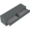 Mexen Orio meuble de salle de bain sous lavabo 160 cm avec plateau, 2 tiroirs, graphite mat - 91A10-16047-2-BFFC66