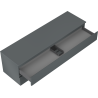 Mexen Orio placard de salle de bain sous lavabo 160 cm avec plateau, 2 tiroirs, graphite mat - 91A10-16047-2-BFFC66