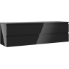 Mexen Orio meuble de salle de bain sous lavabo 160 cm avec plan, 2 tiroirs, noir brillant - 91A10-16047-2-BFFC70