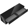 Mexen Orio meuble de salle de bain sous lavabo 160 cm avec plan, 2 tiroirs, noir brillant - 91A10-16047-2-BFFC70