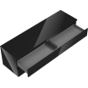Mexen Orio meuble de salle de bains sous-lavabo 160 cm avec plan, 2 tiroirs, noir brillant - 91A10-16047-2-BFFC70