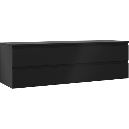 Mexen Orio meuble de salle de bain sous vasque 160 cm avec plateau, 2 tiroirs, noir mat - 91A10-16047-2-BFFC71