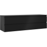 Mexen Orio meuble de salle de bain sous lavabo 160 cm avec plan de travail, 2 tiroirs, noir mat - 91A10-16047-2-BFFC71