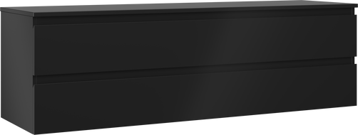 Mexen Orio meuble de salle de bain sous lavabo 160 cm avec plan de travail, 2 tiroirs, noir mat - 91A10-16047-2-BFFC71