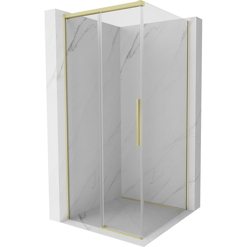 Mexen Rox cabine de douche coulissante 100 x 100 cm, transparent, or - 8C2-100-100-50-00