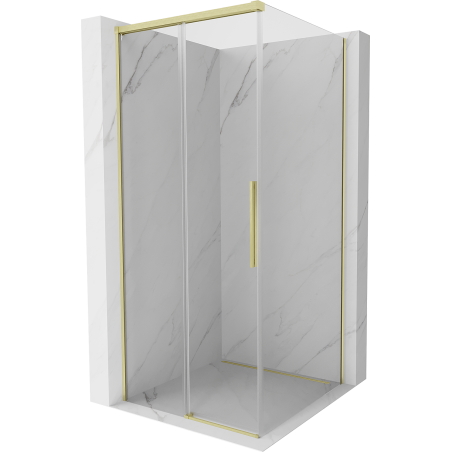 Mexen Rox cabine de douche coulissante 100 x 100 cm, transparent, or - 8C2-100-100-50-00