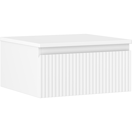 Mexen Rivel meuble de salle de bains sous lavabo 50 cm avec plateau, 1 tiroir, rainuré, blanc mat - 91A20-05023-1-BFC01