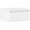 Mexen Rivel meuble de salle de bain sous-vasque 50 cm avec plateau, 1 tiroir, rainuré, blanc mat - 91A20-05023-1-BFC01