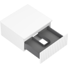 Mexen Rivel meuble de salle de bain sous-vasque 50 cm avec plateau, 1 tiroir, rainuré, blanc mat - 91A20-05023-1-BFC01