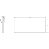 Mexen Rivel meuble de salle de bain sous-vasque 50 cm avec plateau, 1 tiroir, rainuré, gris mat - 91A20-05023-1-BFC62