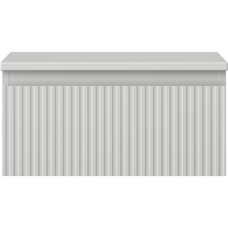 Mexen Rivel meuble de salle de bain sous-vasque 50 cm avec plateau, 1 tiroir, rainuré, gris mat - 91A20-05023-1-BFC62