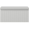 Mexen Rivel armoire de salle de bain sous-vasque 50 cm avec plateau, 1 tiroir, rainuré, gris mat - 91A20-05023-1-BFC62