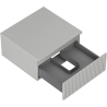 Mexen Rivel meuble de salle de bain sous-vasque 50 cm avec plateau, 1 tiroir, rainuré, gris mat - 91A20-05023-1-BFC62
