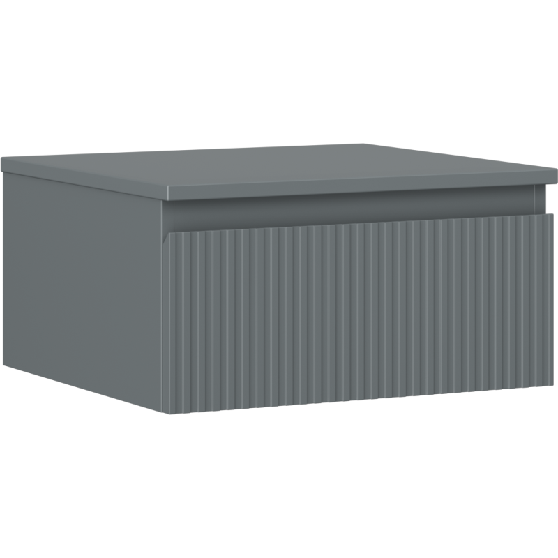 Mexen Rivel armoire de salle de bain sous-lavabo 50 cm avec plateau, 1 tiroir, rainuré, graphite mat - 91A20-05023-1-BFC66