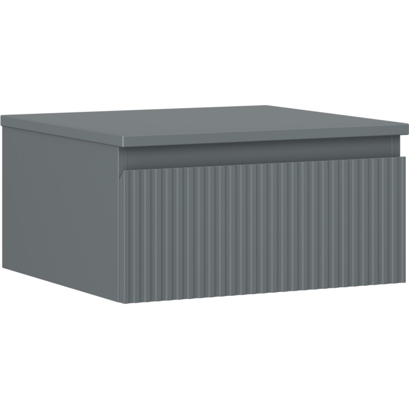 Mexen Rivel meuble de salle de bains sous lavabo 50 cm avec plateau, 1 tiroir, rainuré, graphite mat - 91A20-05023-1-BFC66