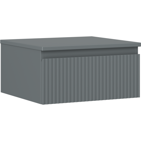Mexen Rivel meuble de salle de bains sous lavabo 50 cm avec plateau, 1 tiroir, rainuré, graphite mat - 91A20-05023-1-BFC66