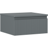 Mexen Rivel meuble de salle de bains sous lavabo 50 cm avec plateau, 1 tiroir, rainuré, graphite mat - 91A20-05023-1-BFC66