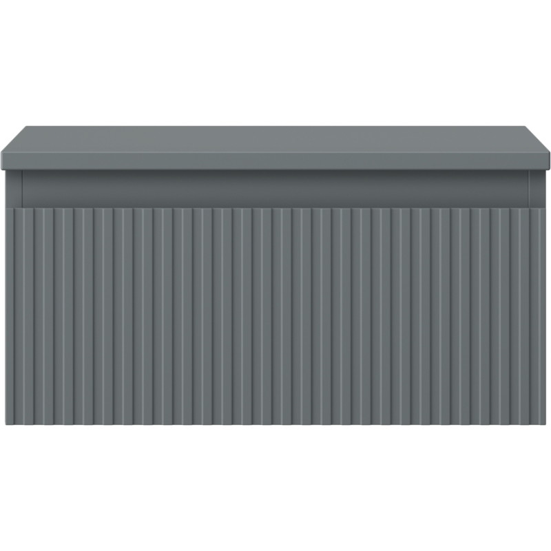Mexen Rivel meuble de salle de bains sous lavabo 50 cm avec plateau, 1 tiroir, rainuré, graphite mat - 91A20-05023-1-BFC66