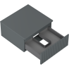 Mexen Rivel meuble de salle de bains sous lavabo 50 cm avec plateau, 1 tiroir, rainuré, graphite mat - 91A20-05023-1-BFC66