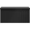 Mexen Rivel armoire de salle de bain sous lavabo 50 cm avec plateau, 1 tiroir, rainurée, noir mat - 91A20-05023-1-BFC71
