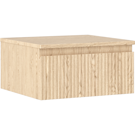 Mexen Rivel meuble de salle de bain sous lavabo 50 cm avec plateau, 1 tiroir, rainuré, chêne - 91A20-05023-1-BFC81