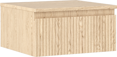 Mexen Rivel meuble de salle de bain sous lavabo 50 cm avec plateau, 1 tiroir, rainuré, chêne - 91A20-05023-1-BFC81