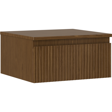 Mexen Rivel armoire de salle de bain sous-vasque 50 cm avec plateau, 1 tiroir, rainuré, noyer - 91A20-05023-1-BFC86