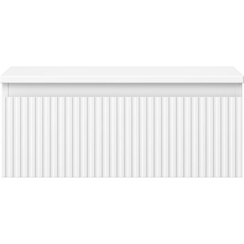 Mexen Rivel meuble de salle de bain sous lavabo 60 cm avec plateau, 1 tiroir, rainuré, blanc mat - 91A20-06023-1-BFC01