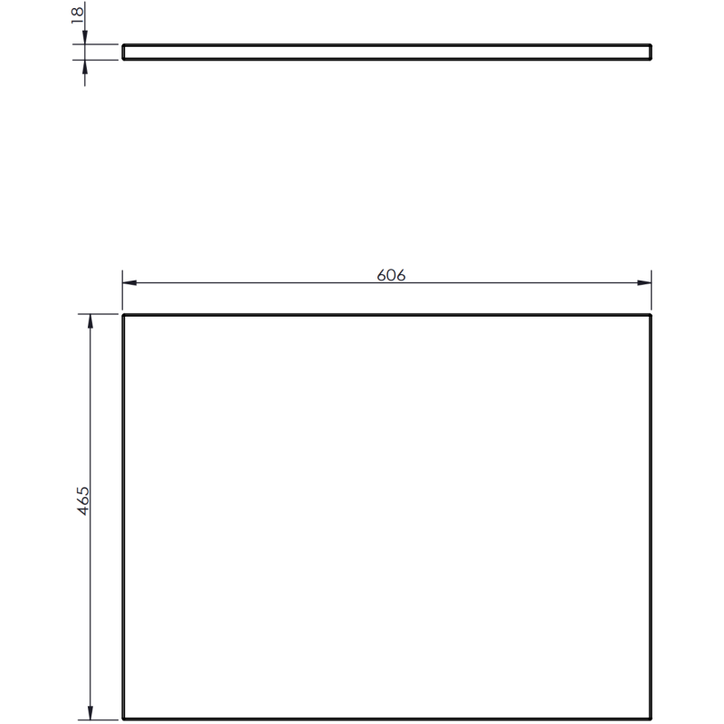 Mexen Rivel meuble de salle de bain sous lavabo 60 cm avec plateau, 1 tiroir, rainuré, blanc mat - 91A20-06023-1-BFC01