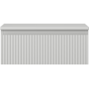 Mexen Rivel meuble de salle de bain sous lavabo 60 cm avec plan de travail, 1 tiroir, rainuré, gris mat - 91A20-06023-1-BFC62