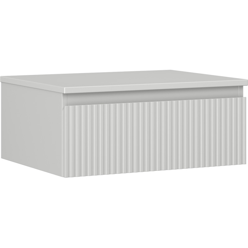 Mexen Rivel meuble de salle de bain sous lavabo 60 cm avec plan de travail, 1 tiroir, rainuré, gris mat - 91A20-06023-1-BFC62